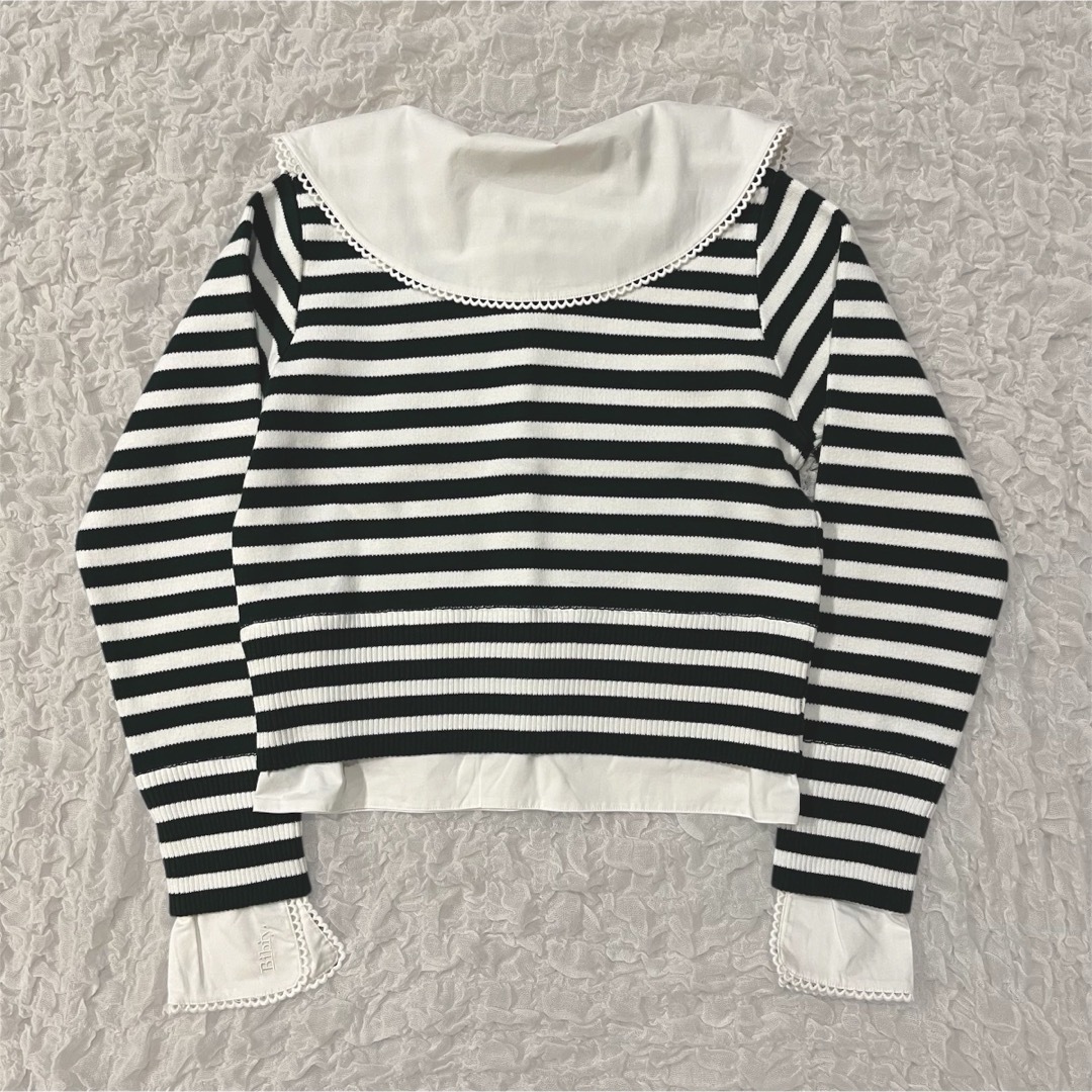 新品未使用】Bibiy. ボーダー長袖カーディガンの通販 by moshiii♪｜ラクマ