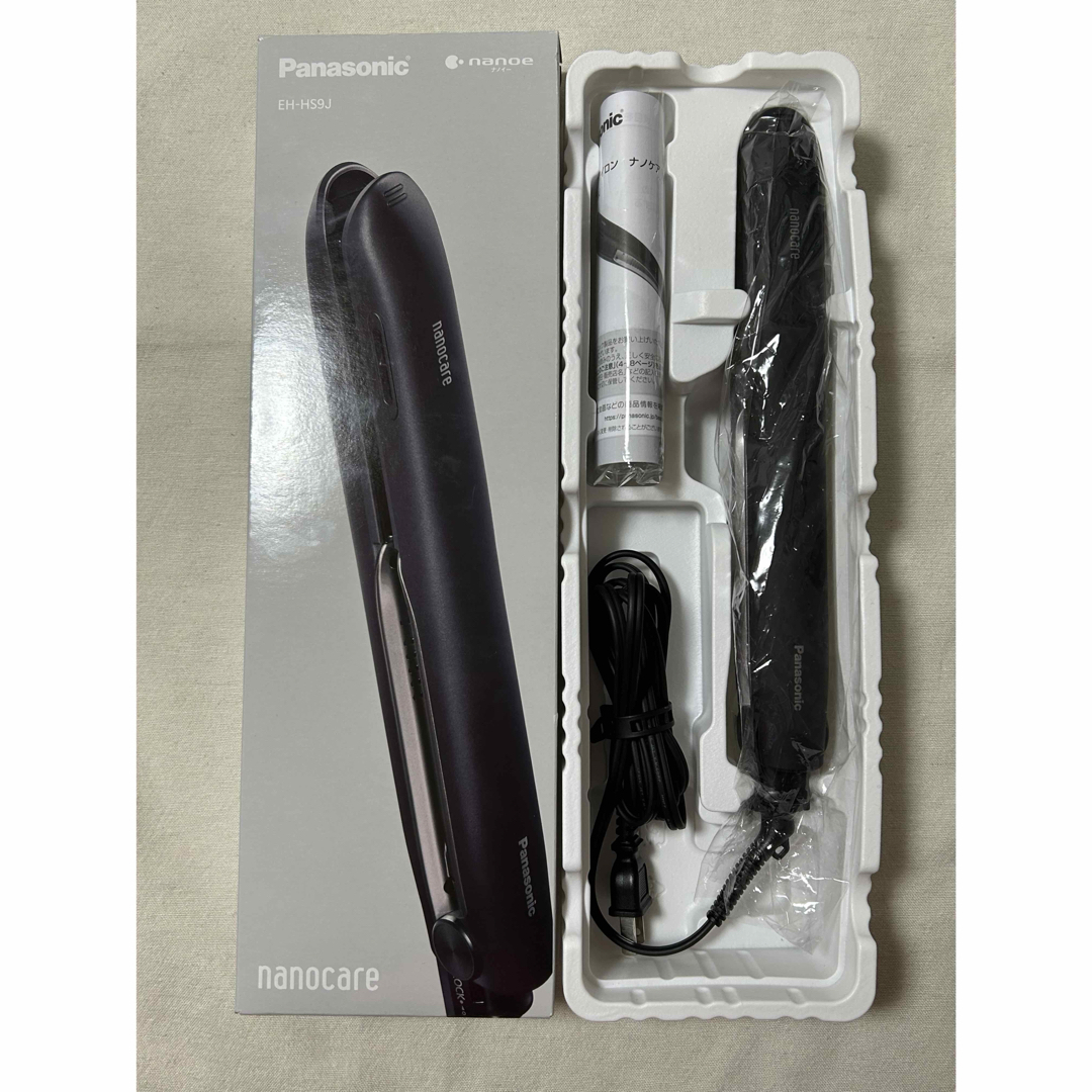 Panasonic - Panasonic ストレートアイロン ナノケア ブラック EH-HS9J