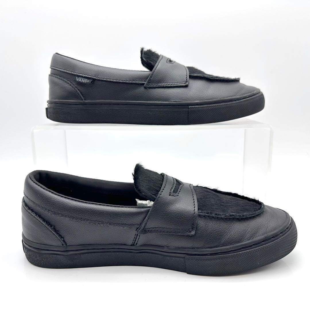 VANS - VANS ローファー ブラック レザー ハラコ コイン 24cmの通販 by