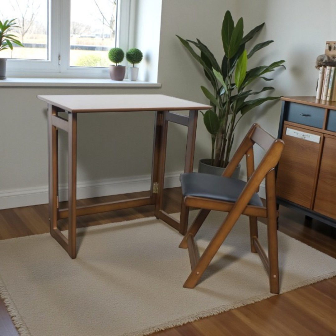 送料無料【新品訳あり】折りたたみ デスク ＆ チェア 2点セット