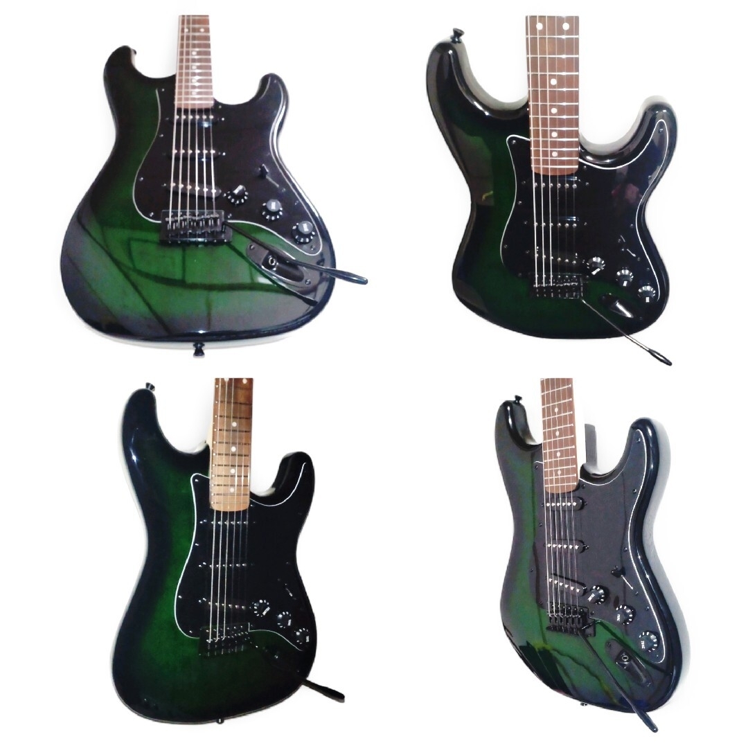 極美 SELDER ST-16 エレキギター ストラト グリーン サンバーストの