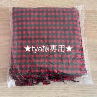 familiar - 美品 familiar♡ファミリアチェック マフラー 赤 定番