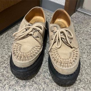 GEORGE COX - GeorgeCox 英国製 ラバーソール UK4 白 厚底 3588 清春の