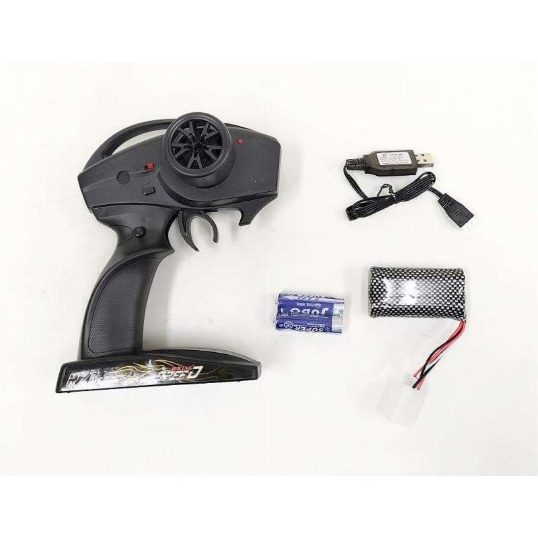 ターボ機能付き 1/10 ドリフトラジコンカー D001 白 スペアボディー付