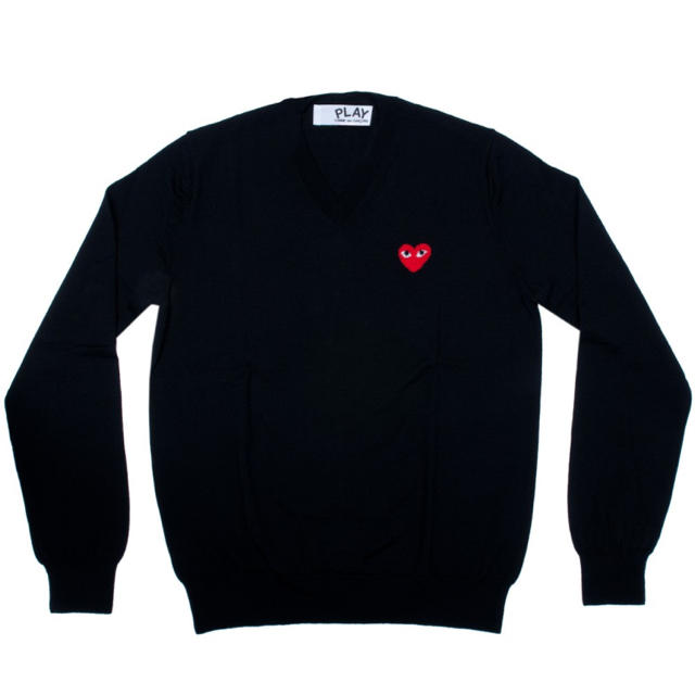 COMME des GARCONS - 美品 コムデ ギャルソン プレイ Vネック セーター
