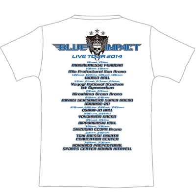 ツア－Tシャツ【M】ホワイト/LIVE TOUR 2014 BLUE IMPACT : 三代目 J