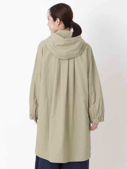 コットンナイロンツイル スプリンクルフラワー刺繍コート（マウンテン