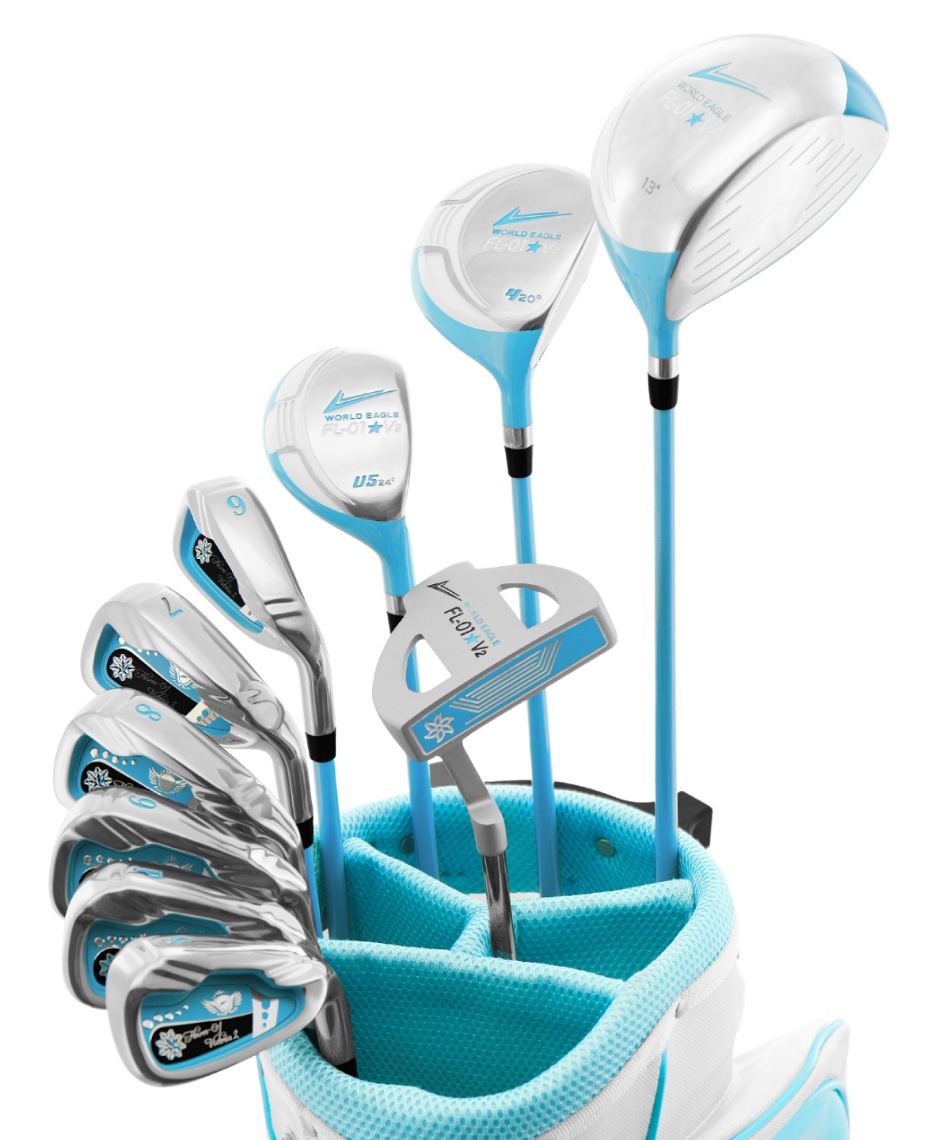 ゴルフ セットクラブFL-01☆V2 レディース13点フルセット キャディ