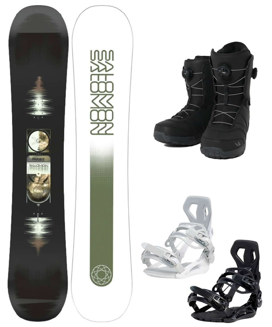 スノーボード 3点セット L47661600 PULSE+BASE++SUPERB DOUBLE A-TOP