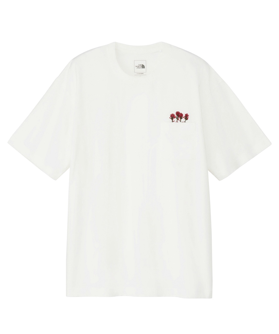 Tシャツ 半袖 ショートスリーブフラッシュドライフラワーロゴティー