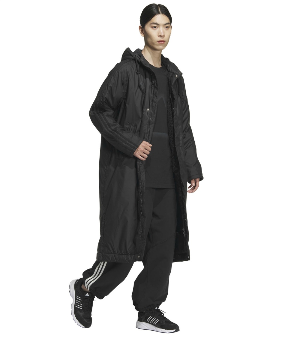 ベンチコート 中綿 マストハブ スリーストライプス ルーズフィット