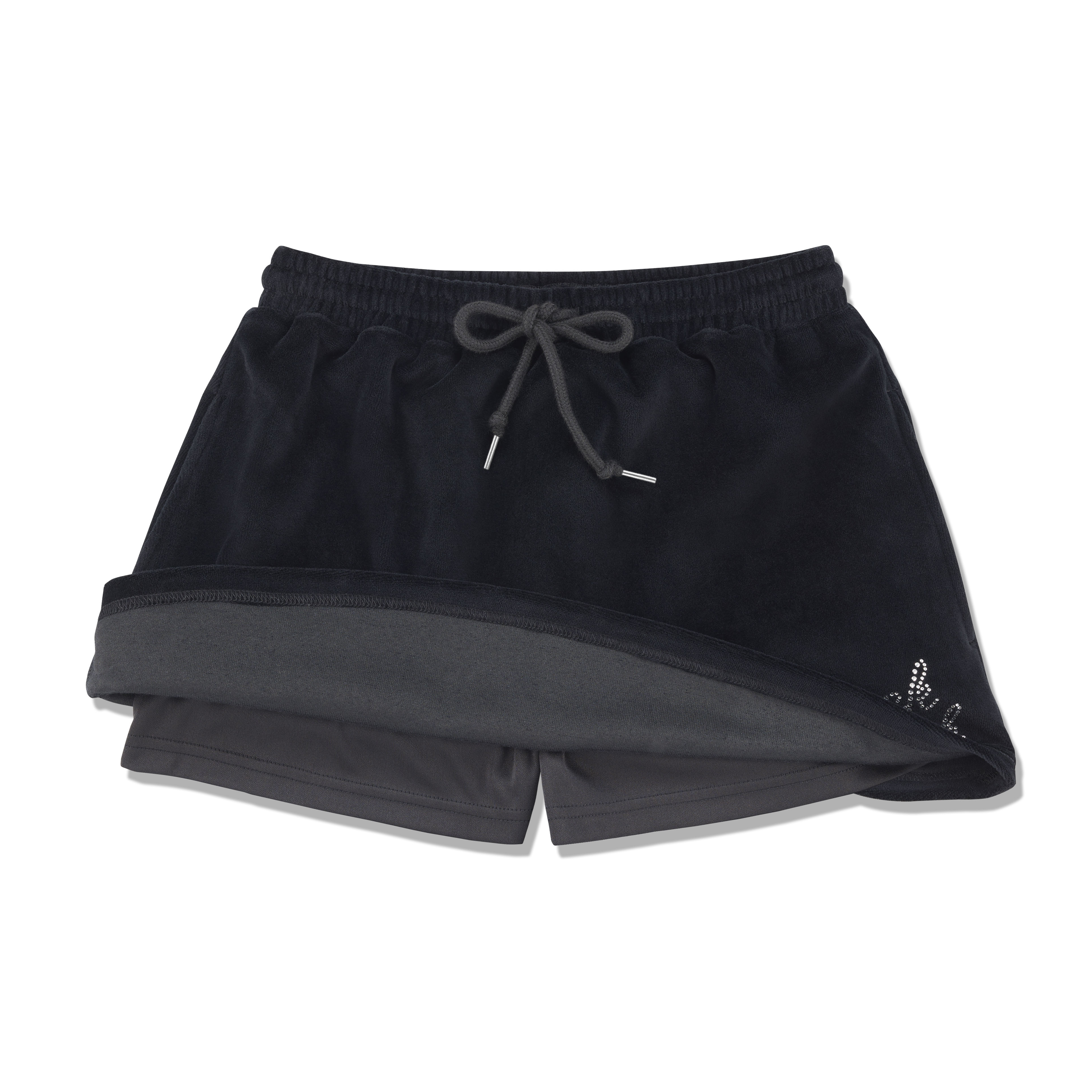 LIVE会場限定】ベロアミニスカート -RHINESTONE-（BLACK）