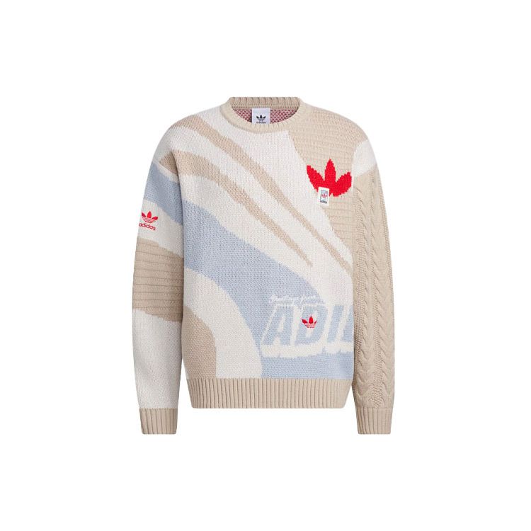 Adidas Originals Sportswear Logo Intarsia Pullover Knit Sweater