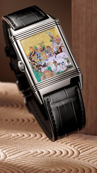 ホワイトゴールド製メンズウォッチ レベルソ・トリビュート・エナメル