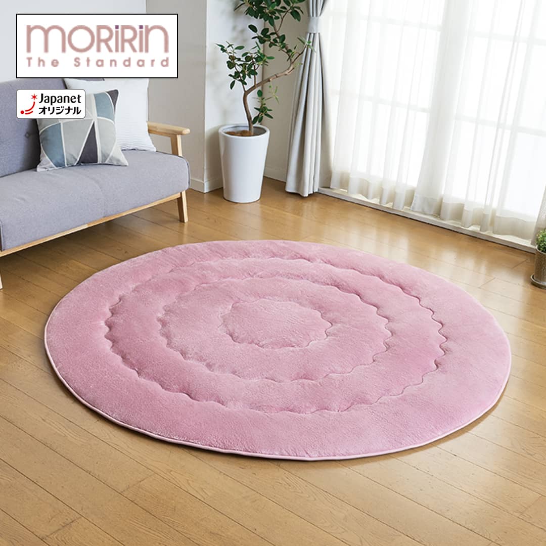 専用あったか6層ラグハイパー グレー 丸型 モリリン インテリア