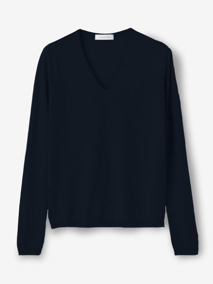 カシミヤシルク】Vネックニット（ニット）｜STRASBURGO OUTLET