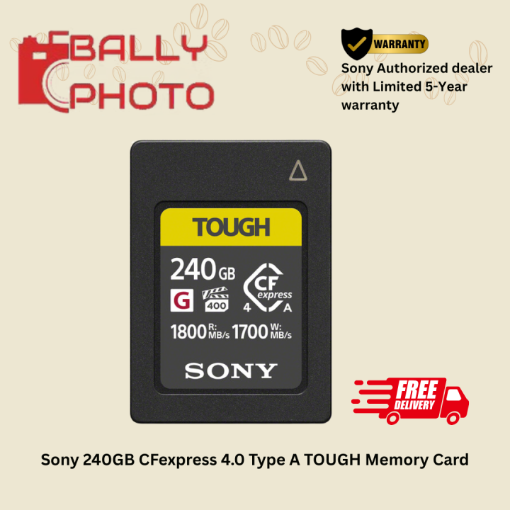 Sony 240GB / 480GB CFexpress 4.0 Type A TOUGH Memory Card | Lazada