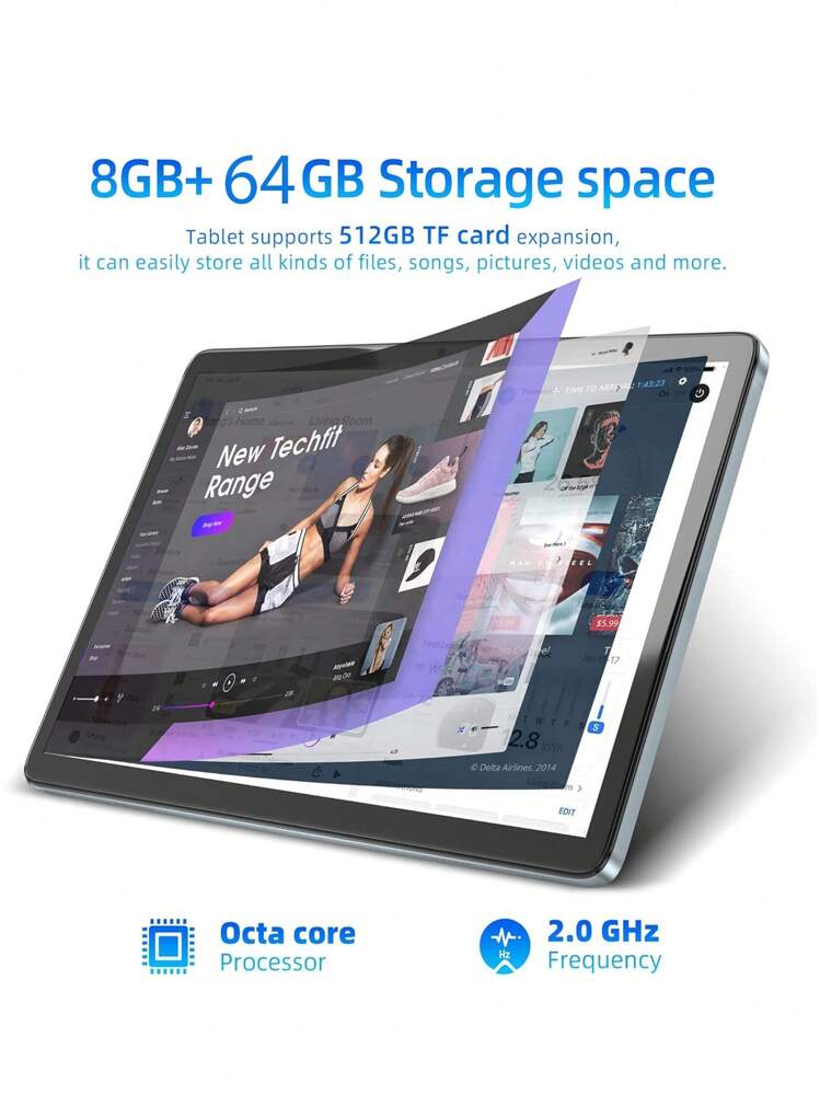 Qetupa 10.1インチ G16 Android 13 タブレットPC、4GB RAM、128GB ROM