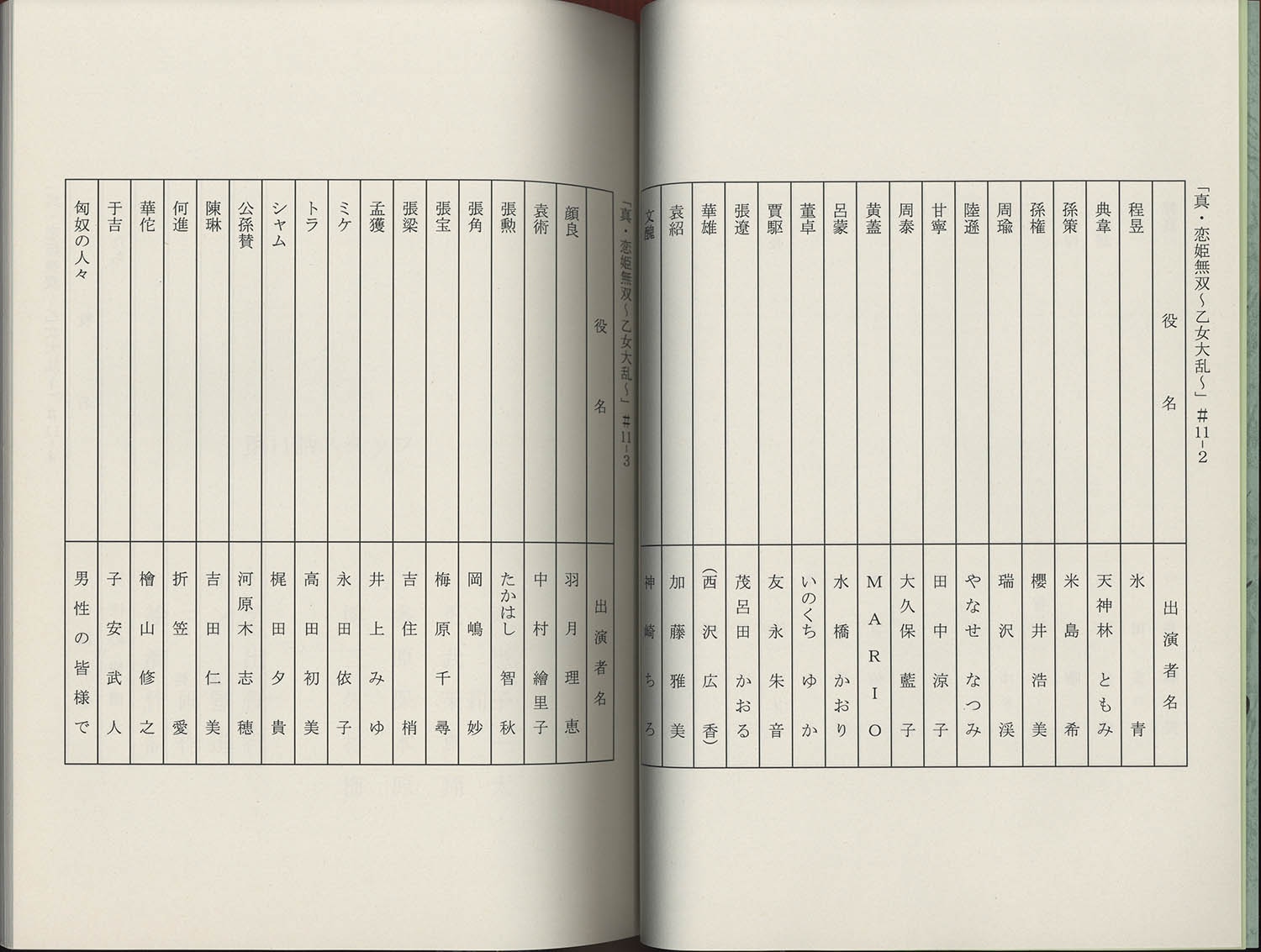 3507] 出演声優陣直筆サイン入り台本「真・恋姫・無双 ～乙女大乱～」