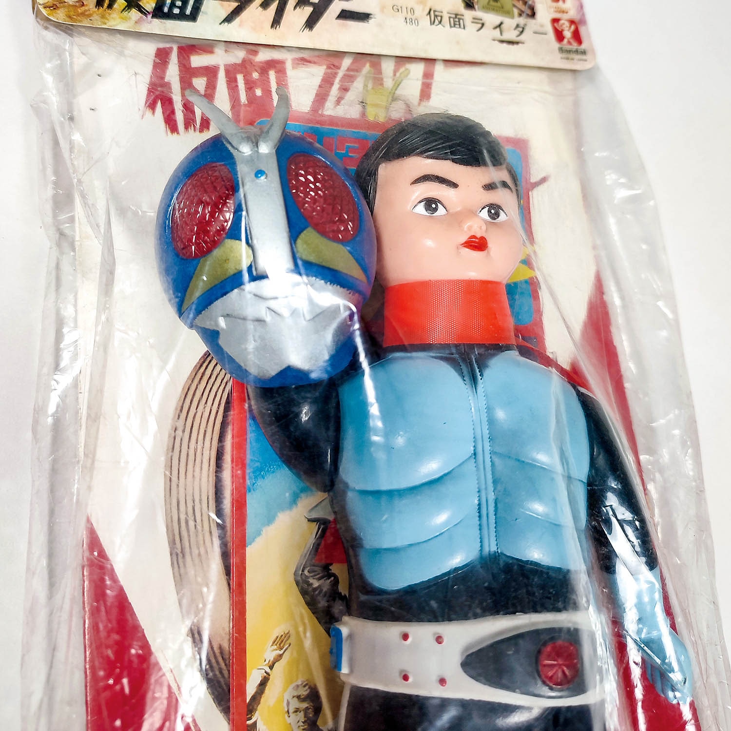 旧バンダイ 仮面ライダー スタンダードソフビ ポピー 当時物 面取れ