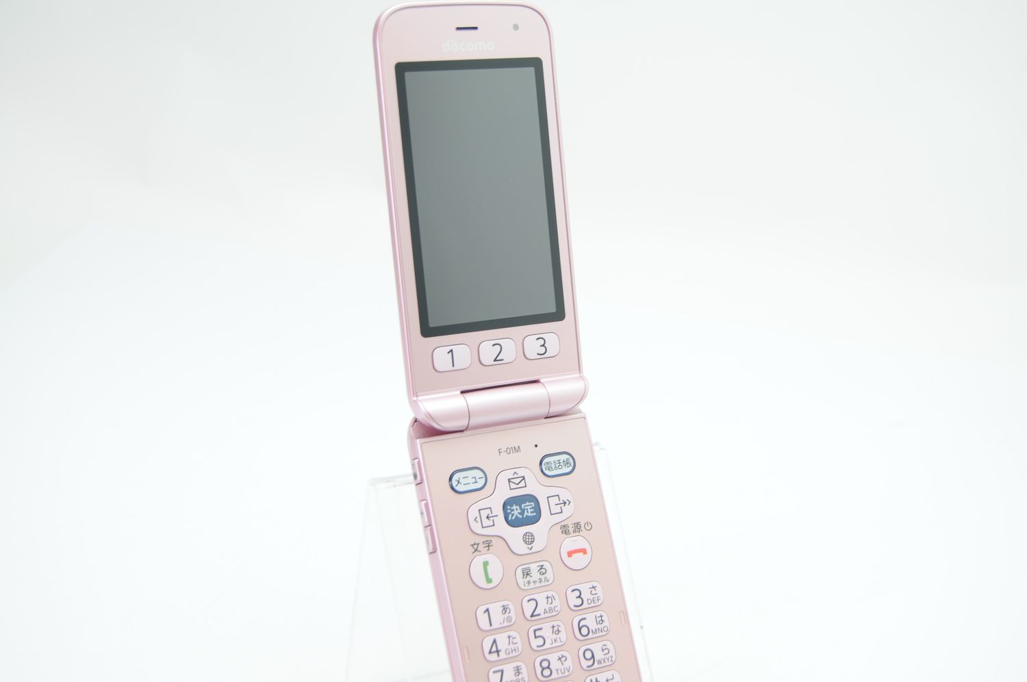 ムスビー｜SIMロック解除済 Fujitsu docomo らくらくホン F-01M ピンク