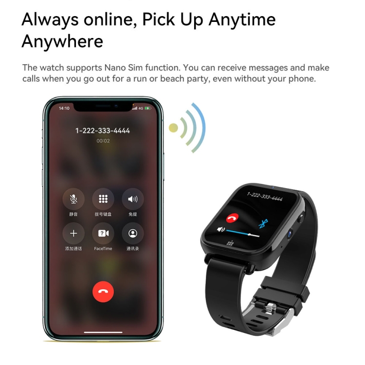ROGBID KING 1.75 inch Screen 4G LTE Smart Watch Android 9.1