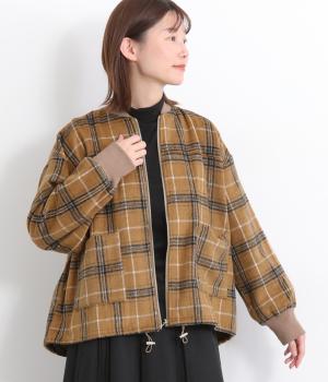 微起毛チェックジップブルゾン｜le colis（ルコリ）の商品詳細