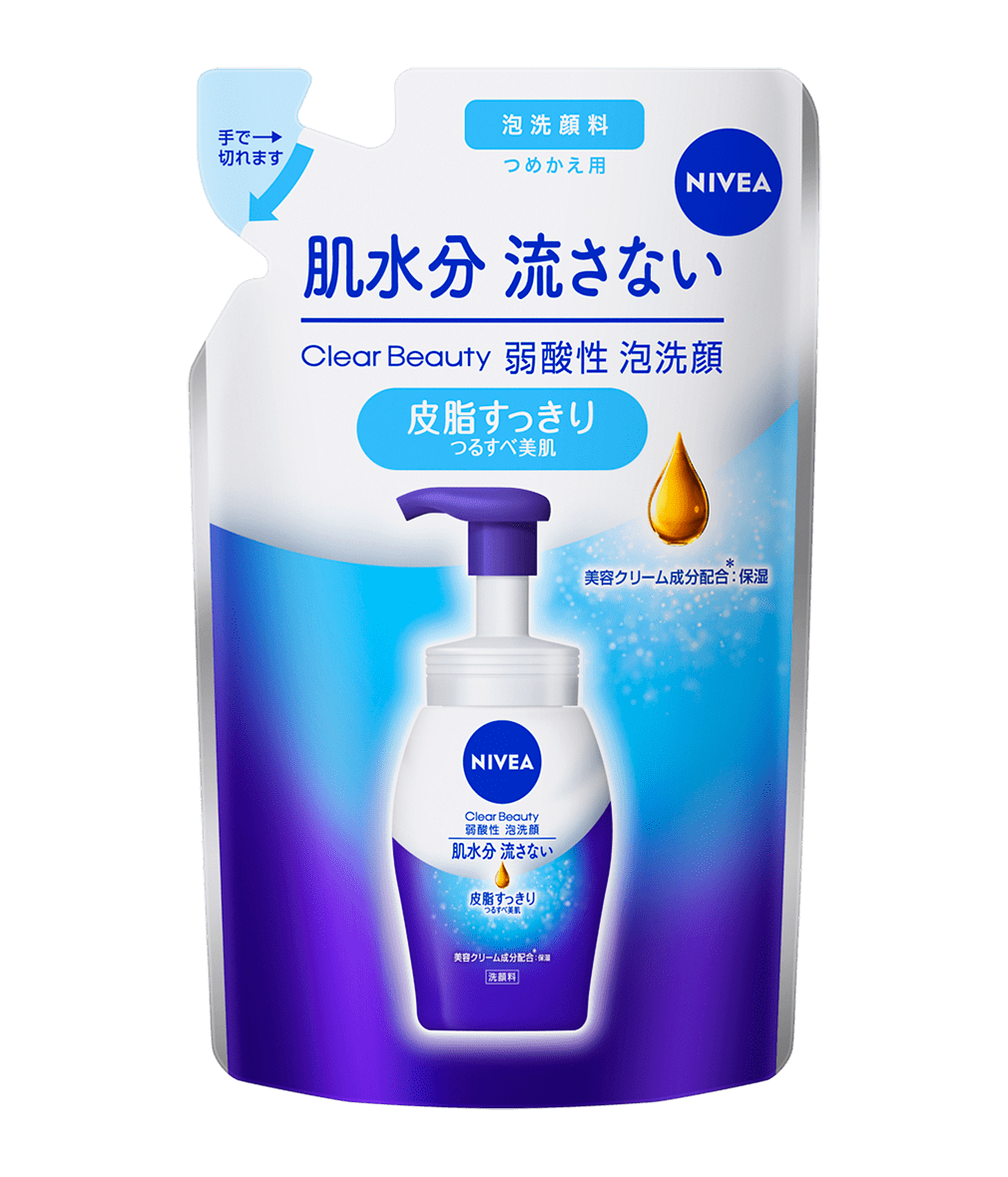 ニベア クリアビューティー弱酸性泡洗顔 皮脂すっきり 本体 - NIVEA