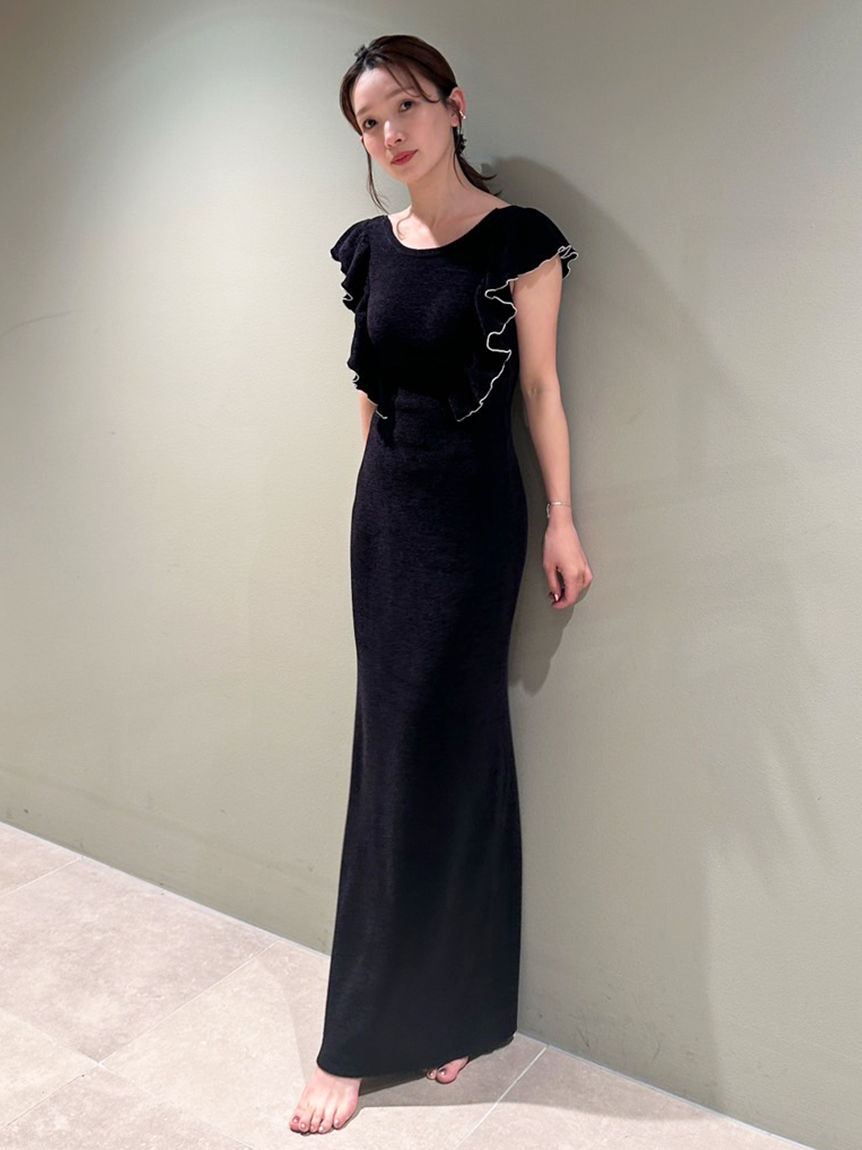 フリルニットワンピース(ワンピース)｜スナイデルホーム｜SNIDEL