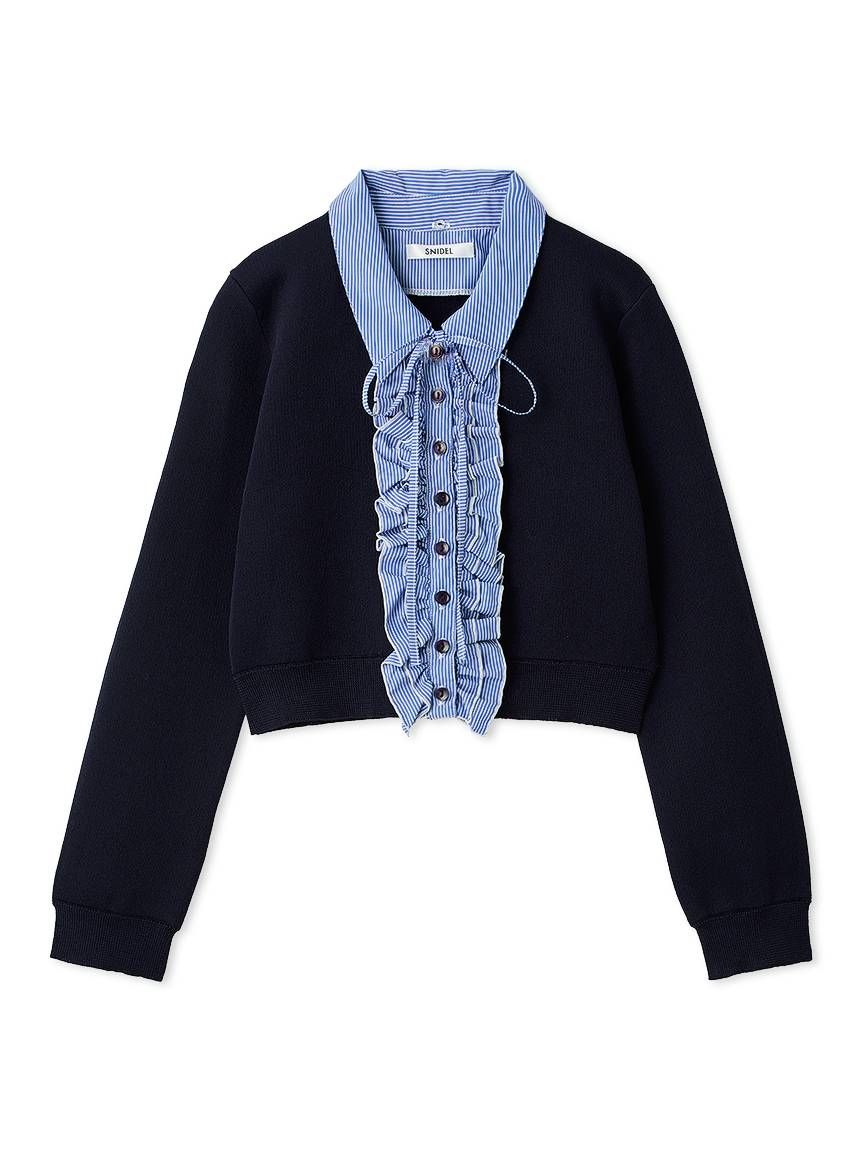 フリルニットカーディガン(カーディガン)｜トップス｜SNIDEL