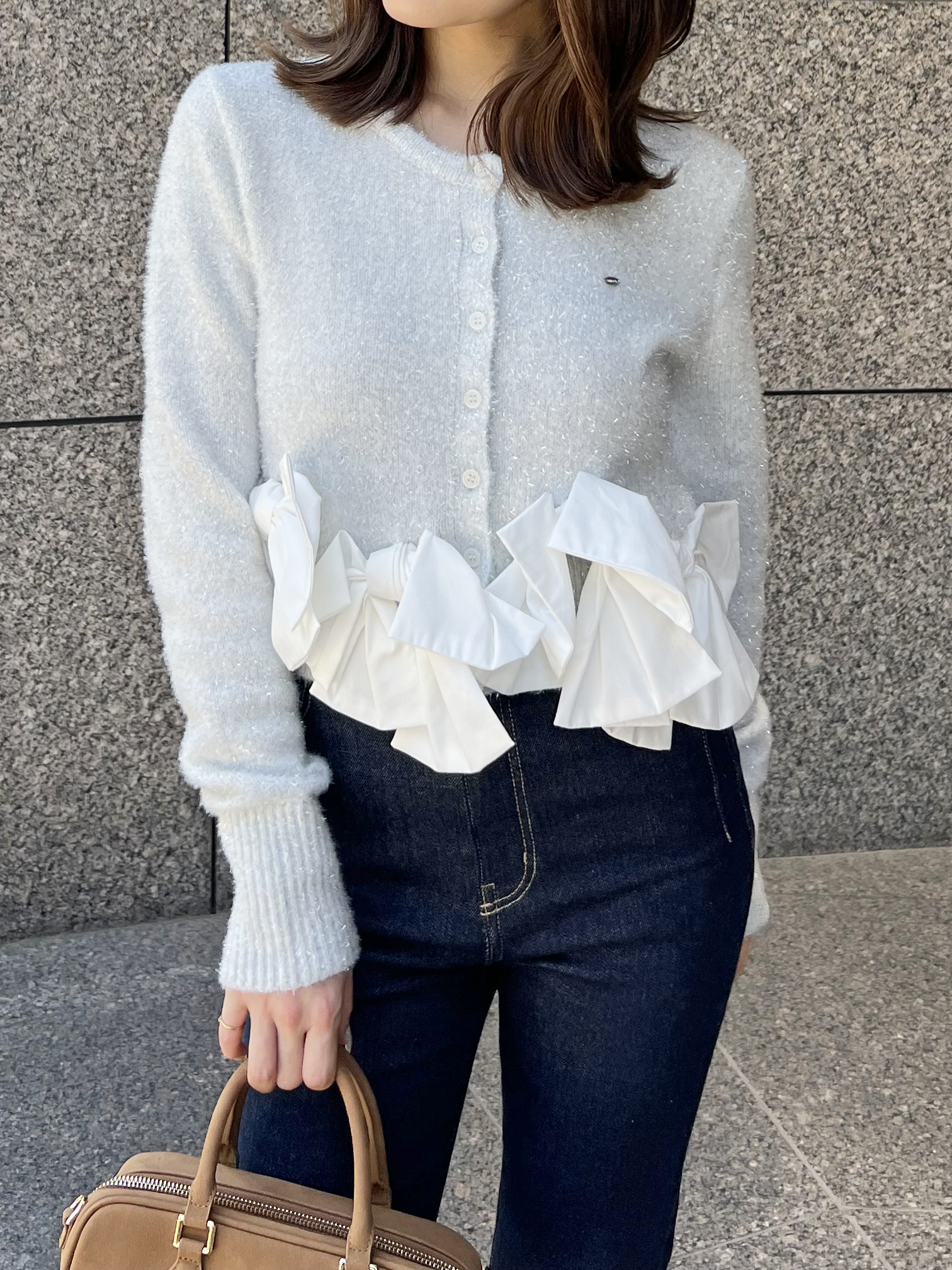 リボンモチーフカーディガン(ニット)｜トップス｜SNIDEL(スナイデル)の