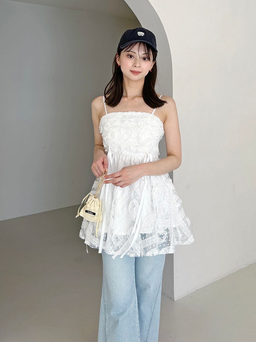 チュールペプラムブラウス(シャツ・ブラウス)｜トップス｜SNIDEL