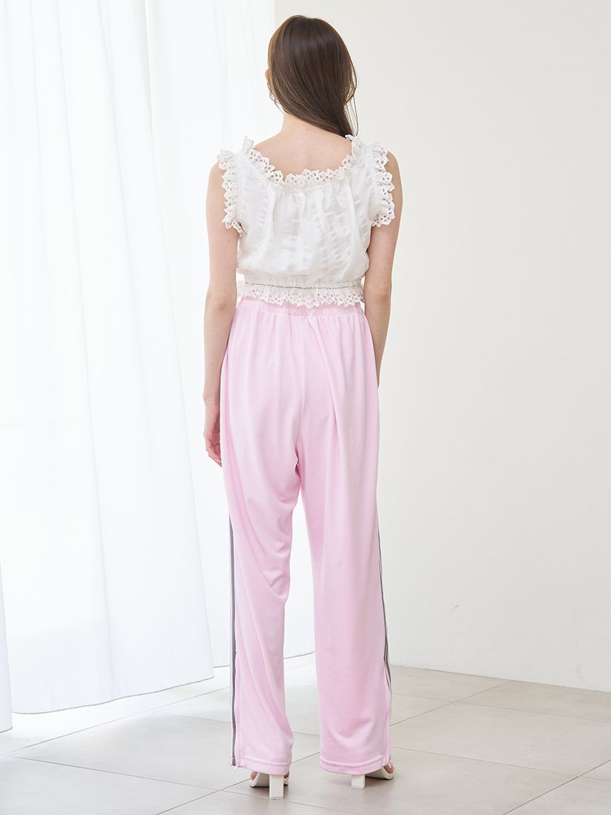 クロップドコットンフリルブラウス(シャツ・ブラウス)｜トップス