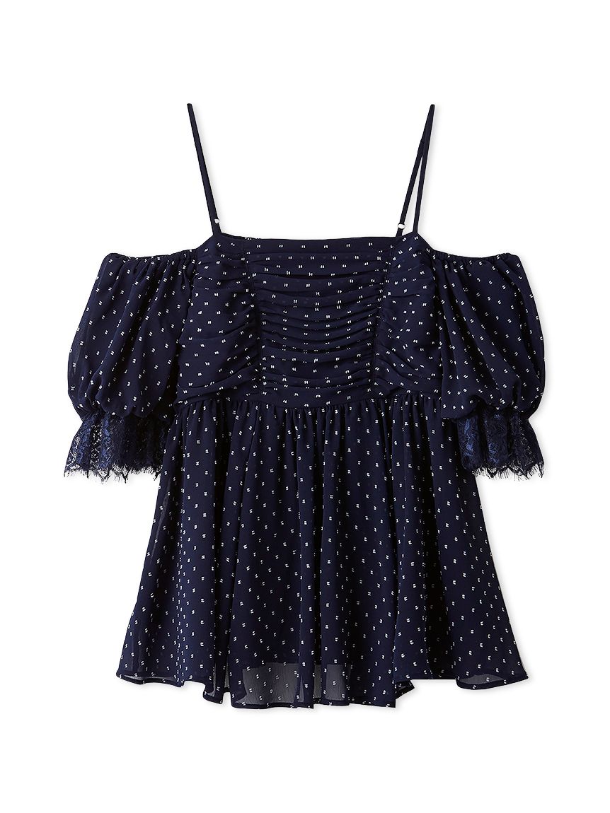 バリエオフショルレースチュニック(シャツ・ブラウス)｜トップス