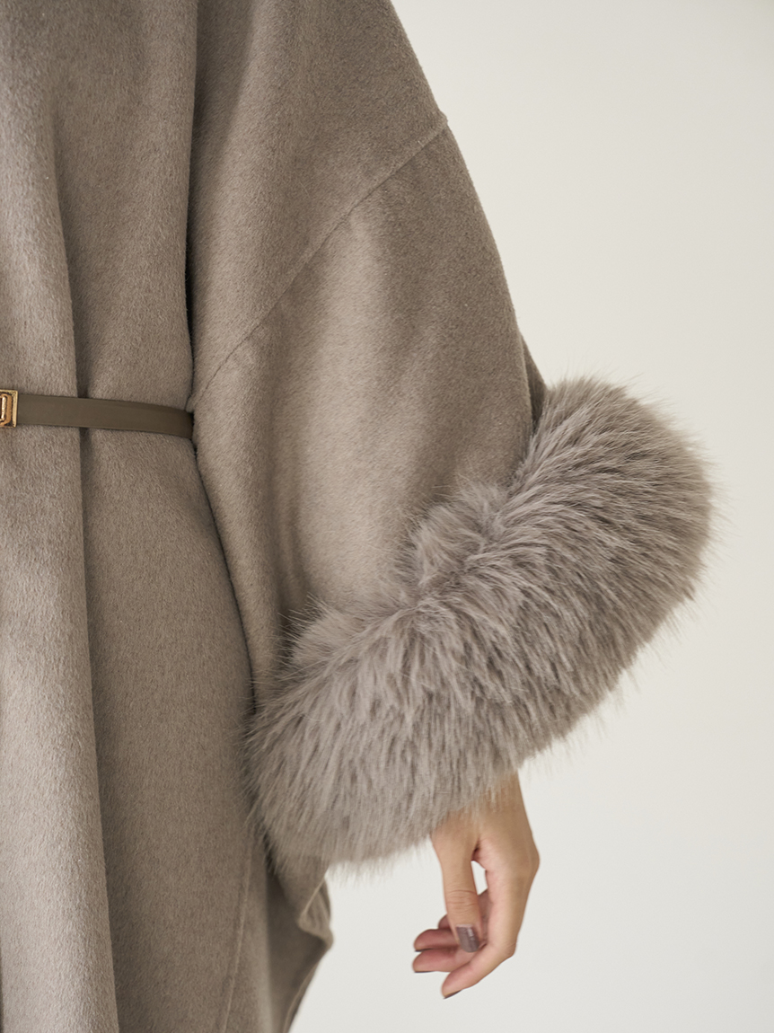 ファー付きミドルケープコート(コート)｜アウター｜SNIDEL(スナイデル