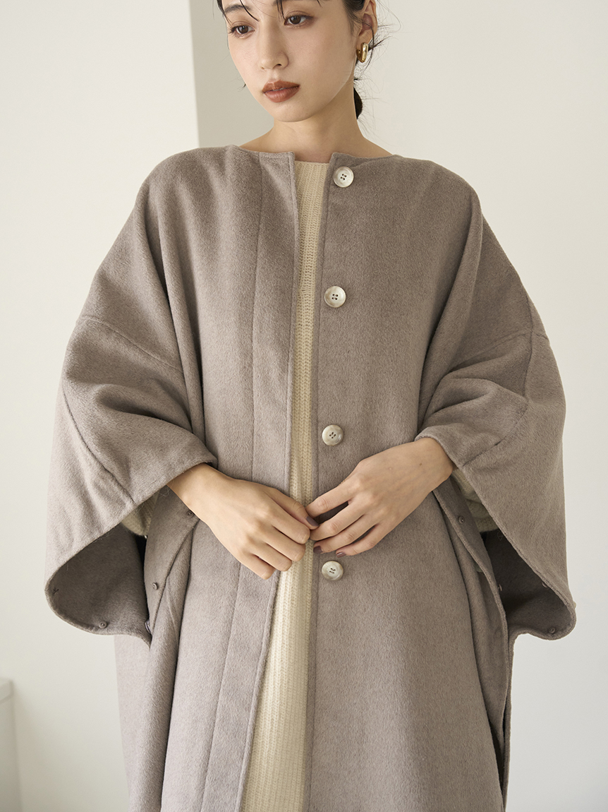 ファー付きミドルケープコート(コート)｜アウター｜SNIDEL(スナイデル