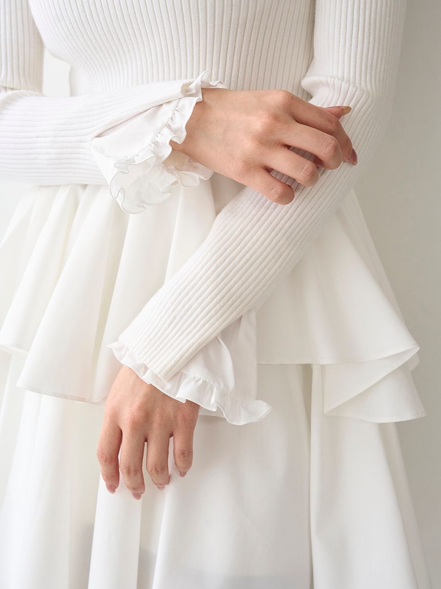 Sustainableドッキングミニニットワンピース(ミニワンピース