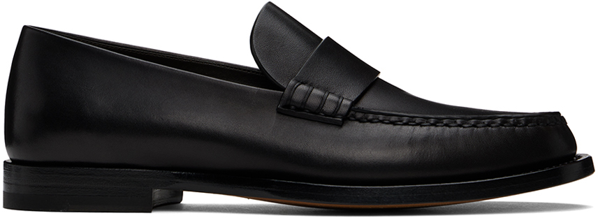 The Row: Black Novus Loafers | SSENSE