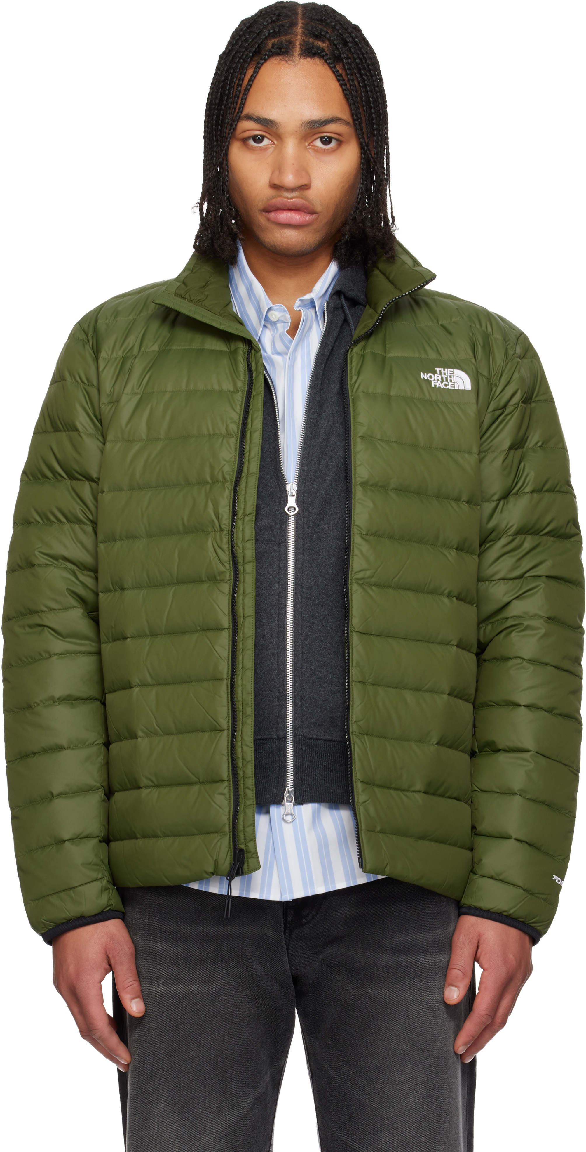 Green Classic Down Jacket by The North Face on Sale