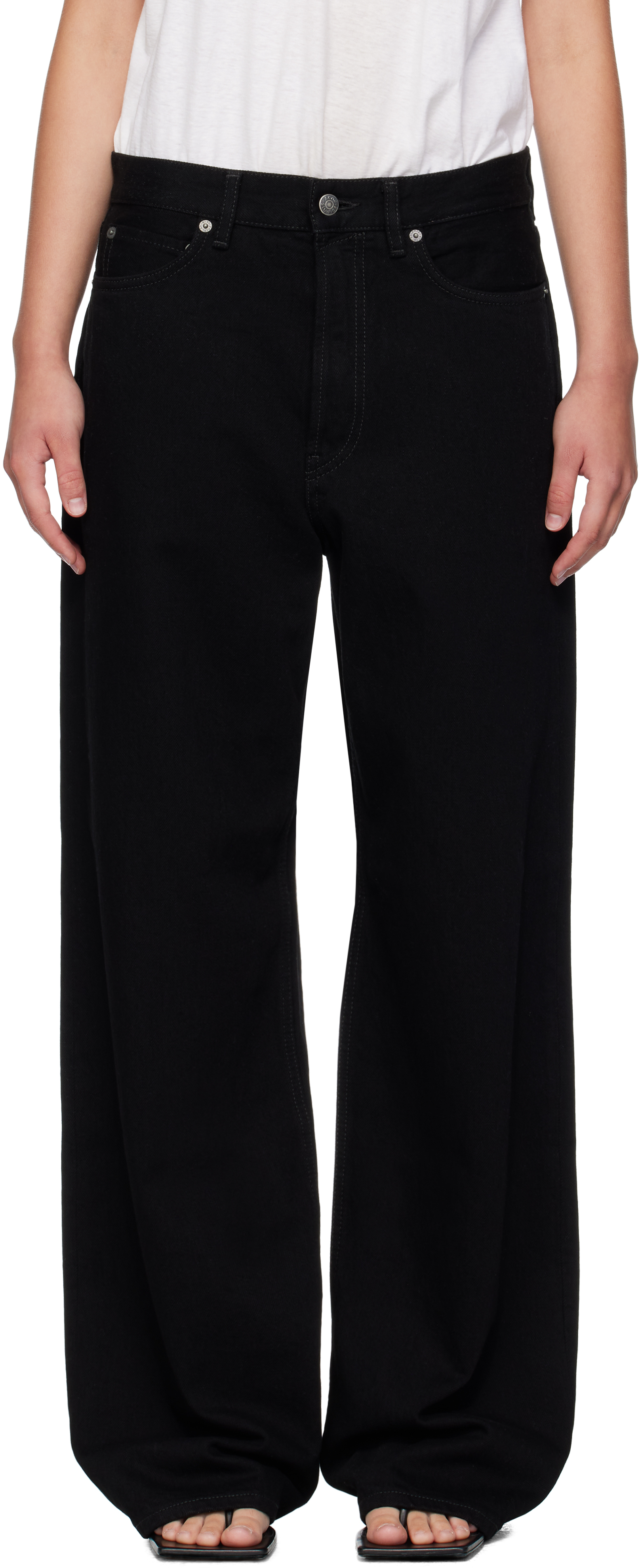 Black Loose Fit 1981 Jeans by Acne Studios on Sale