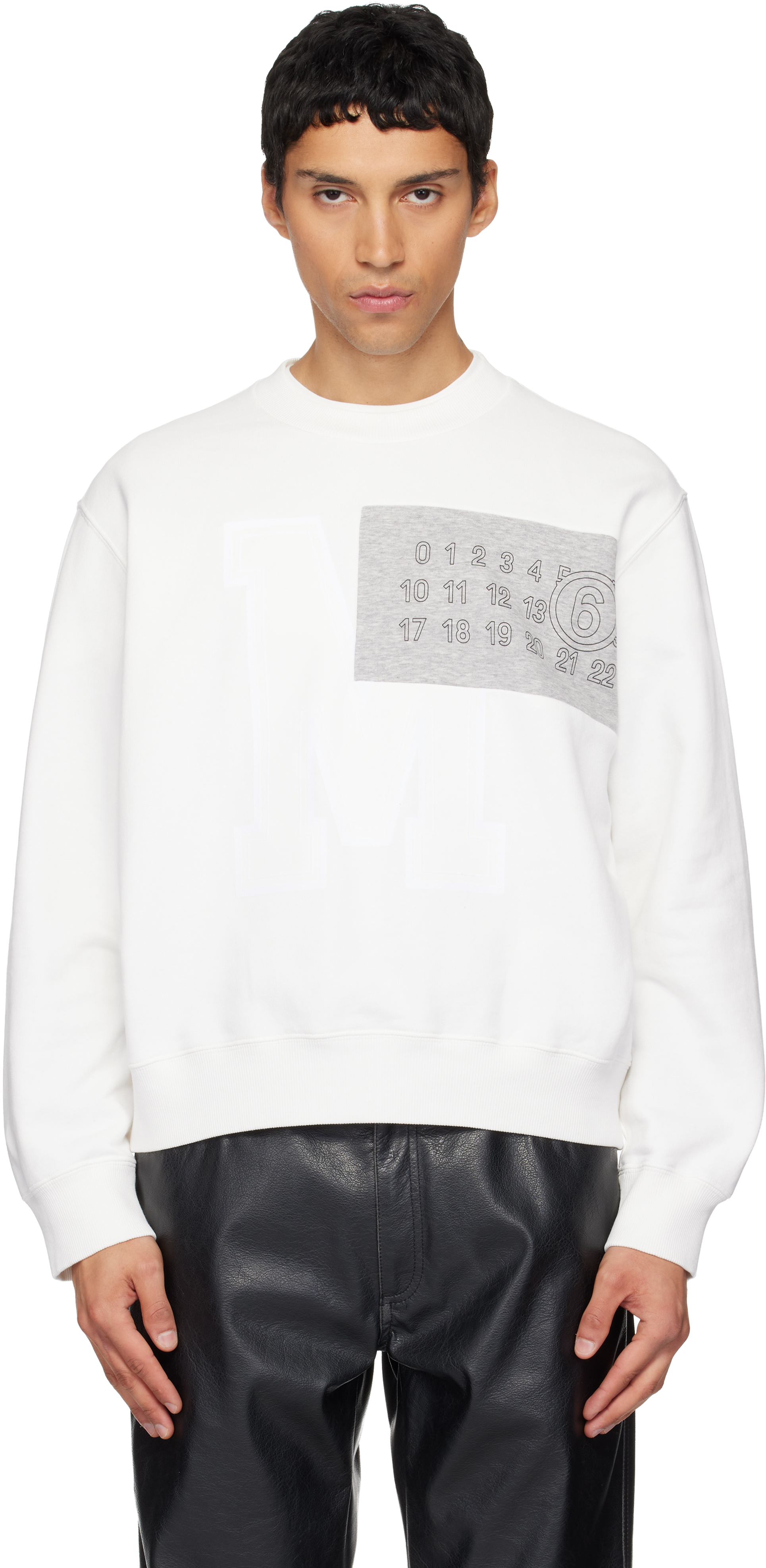 MM6 Maison Margielaのオフホワイト ロゴ スウェットシャツがセール中