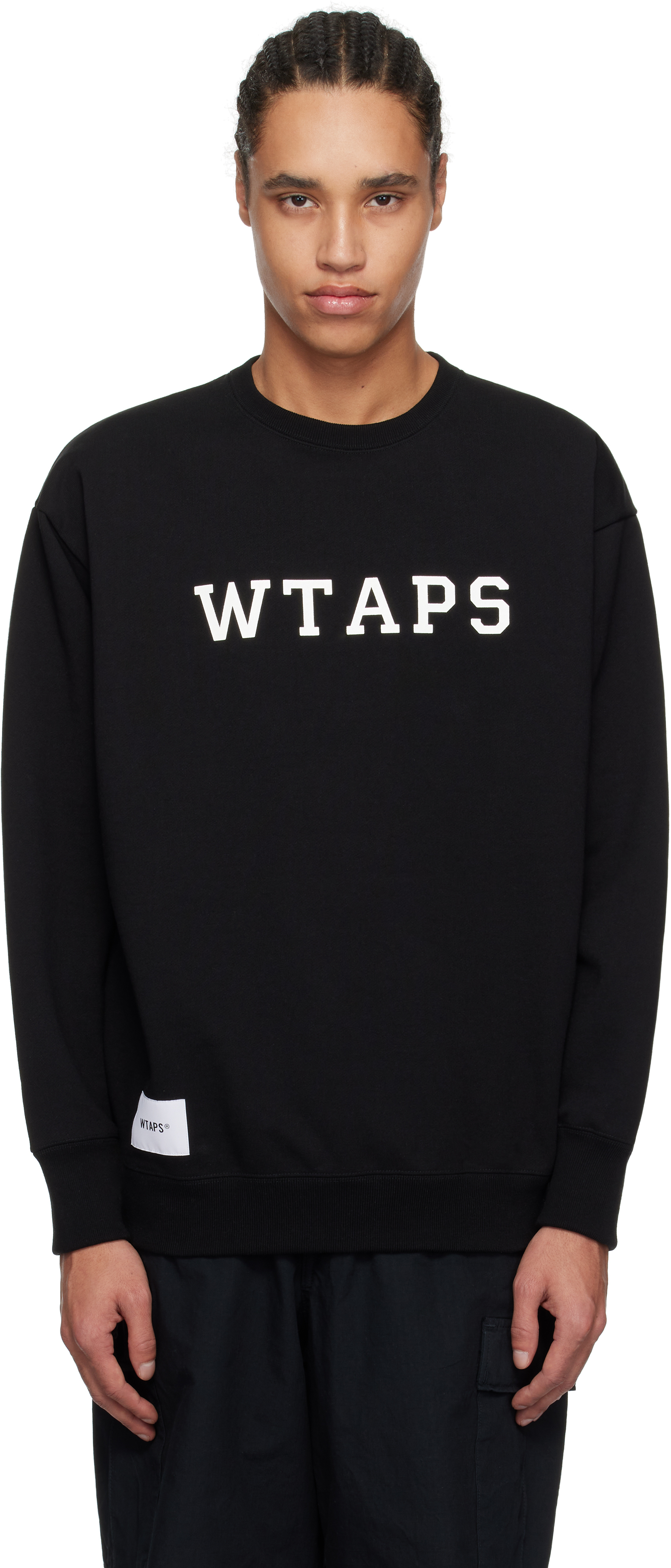 Black Cotton Academy Sweatshirt by WTAPS on Sale