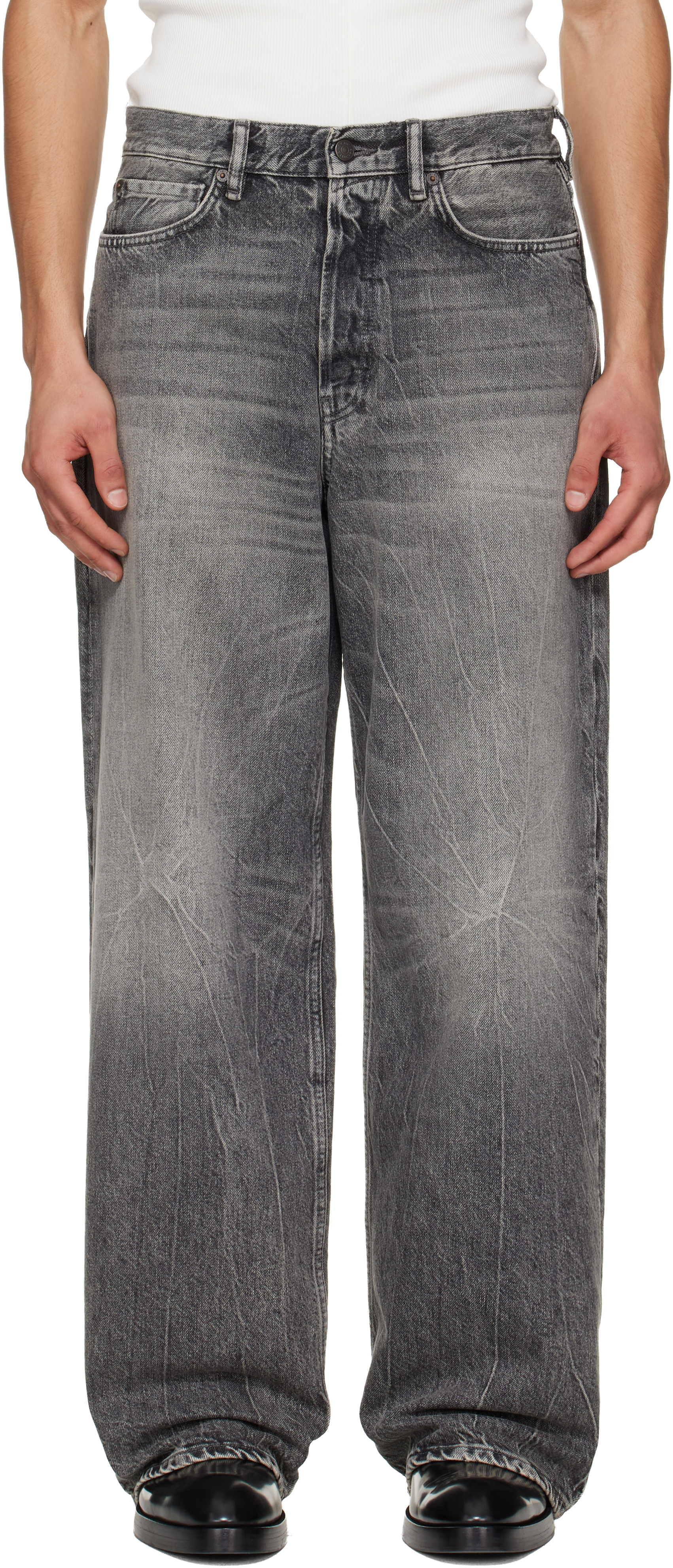Acne Studios: Gray Loose Fit 1981 Jeans | SSENSE