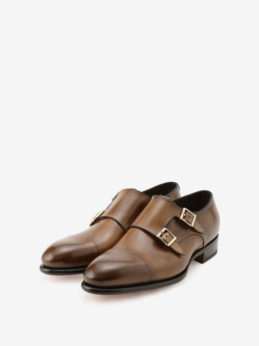 CARTER】ダブルモンク ストレートチップシューズ（シューズ）｜SANTONI