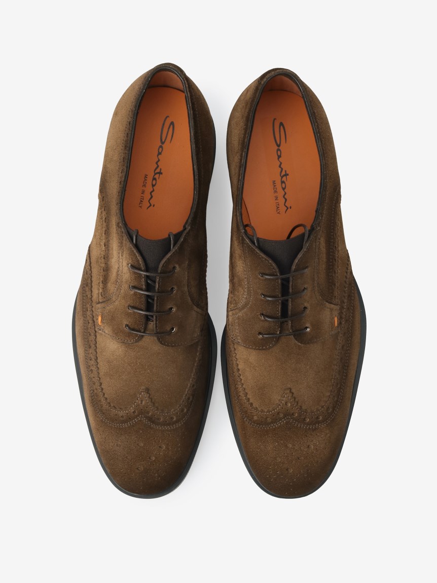 EASY】スエードウイングチップシューズ（シューズ）｜SANTONI
