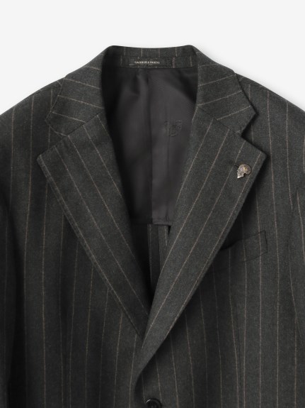 ウールフランネルストライプスーツ（スーツ）｜Gabriele Pasini