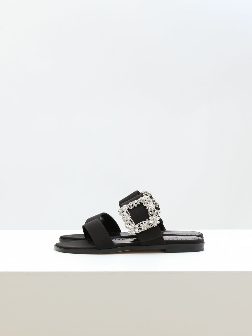 ☆美品☆マノロブラニク ハンギシ ミュール サンダル ブラック 35