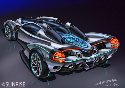 新世紀GPXサイバーフォーミュラ] マシンデザイン河森正治が描き