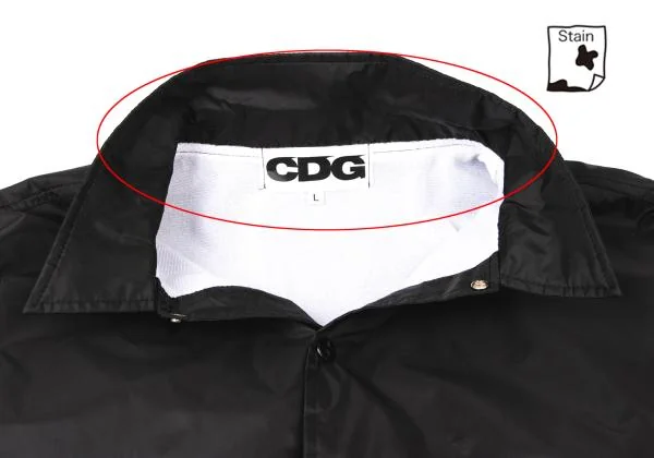 CDG Back Logo Nylon Coach Jacket Black L (K-140555)