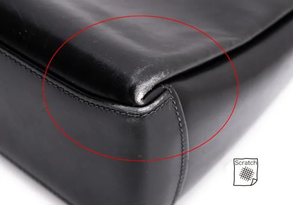 グッチGUCCI ターンロックレザーハンドバッグ 黒 (K-145621)